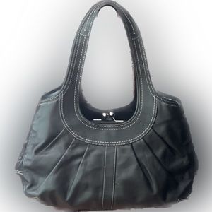 Coach Ergo Leather Pleated Satchel
